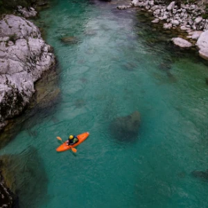 Canoe over the sea