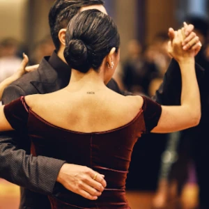couple dancing to tango music